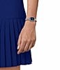 Color:Silver - Image 5 - Women's Lovely Quartz Analog Blue Square Stainless Steel Bracelet Watch