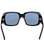 Color:Black/Blue - Image 4 - Unisex Ryder 51mm Square Sunglasses