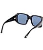 Color:Black/Blue - Image 5 - Unisex Ryder 51mm Square Sunglasses
