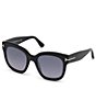 Color:Black - Image 1 - Women's Beatrix 52mm Square Sunglasses