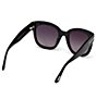Color:Black - Image 5 - Women's Beatrix 52mm Square Sunglasses