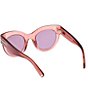 Color:Transparent Pink - Image 3 - Women's Lucilla 51mm Cat Eye Transparent Sunglasses