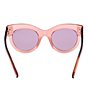 Color:Transparent Pink - Image 4 - Women's Lucilla 51mm Cat Eye Transparent Sunglasses
