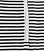 Color:Black - Image 3 - Aubrey IslandZone® Cassia Stripe Print Quarter Zip Short Sleeve Dress