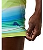 Color:Plunge Blue - Image 4 - Baja Hazy Tides Striped 9#double; Inseam Board Shorts
