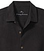 Color:Black - Image 2 - Bali Border Silk Short Sleeve Woven Shirt