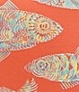 Color:Orange/Multi - Image 3 - Batic Fish Cotton Square Decorative Pillow