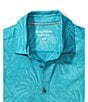 Color:Mosaic Blue - Image 2 - Big & Tall IslandZone® Lanikai Fronds Knit Short Sleeve Woven Camp Shirt