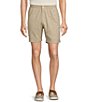Color:Stone Khaki - Image 1 - Dockside Bay Pull-On Linen-Blend 8#double; Inseam Shorts