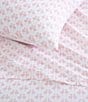 Color:Pink - Image 2 - Flamingle Print Washed Cotton Sheet Set