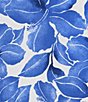 Color:White/Blue Floral - Image 3 - Floral Print Sleeveless V-Neck Woven Pajama Set