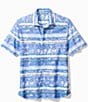 Color:Mountain Bluebell - Image 1 - IslandZone Maldonado Stripe Short-Sleeve Woven Camp Shirt