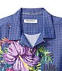 Color:Mazarine Blue - Image 2 - IslandZone® Mojito Bay Flora Cres Short Sleeve Woven Shirt