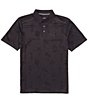 Color:Black - Image 1 - IslandZone Palm Coast Palmera Short Sleeve Polo Shirt