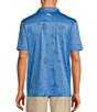 Color:Cobalt Haze - Image 2 - IslandZone Palm Coast Palmera Short Sleeve Polo Shirt