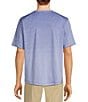 Color:Deep Periwinkle - Image 2 - IslandZone® Short Sleeve Ombre Oasis T-Shirt