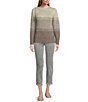 Color:Soft Gold - Image 3 - Metallic Knit Shimmer Ombre Wool Blend Boat Neck Long Puff Sleeve Sweater