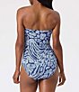 Color:Mare Navy - Image 2 - Playa Brava V-Front Bandeau Tummy Control One Piece Swimsuit