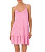 Color:Pink/White - Image 1 - Sleeveless Knit Tile Print Chemise