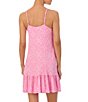 Color:Pink/White - Image 2 - Sleeveless Knit Tile Print Chemise