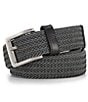 Color:Black - Image 1 - Stretch 2-Tone Web Braid Belt