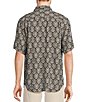 Color:Black - Image 2 - Veracrus Cay Monstera Tiles Short Sleeve Woven Shirt