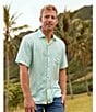 Color:Opal - Image 5 - Veracruz Cay Cocktail Mixer Short Sleeve Woven Shirt