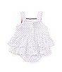 Color:Assorted - Image 2 - Baby Girls Newborn-9 Months Sleeveless Pindotted Skirted Bodysuit