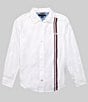 Color:Fresh White - Image 1 - Big Boys 8-20 Long-Sleeve Signature Taped Woven Shirt