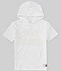 Color:Fresh White - Image 1 - Big Boys 8-20 Short-Sleeve Be Bold Hooded T-Shirt