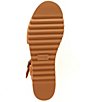 Color:Tan Leather - Image 6 - Diana Leather Espadrille Platform Wedge Sandals