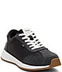Color:Black - Image 1 - Wyndon Retro Washed Canvas Sneakers