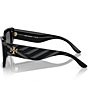 Color:Black - Image 3 - Women's 0TY7187U 53mm Solid Black Rectangle Sunglasses