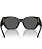 Color:Black - Image 4 - Women's 0TY7187U 53mm Solid Black Rectangle Sunglasses