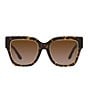 Color:Dark Tortoise - Image 2 - Women's Ty7180u 52mm Tortoise Square Sunglasses