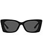 Color:Black - Image 2 - Women's TY7189U 52mm Butterfly Sunglasses