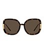 Color:Dark Tortoise - Image 2 - Women's Ty9063u Square 56mm Sunglasses