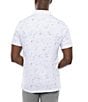 Color:White - Image 2 - Performance Stretch Splatter Print Short Sleeve Polo Shirt