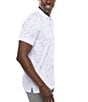 Color:White - Image 3 - Performance Stretch Splatter Print Short Sleeve Polo Shirt