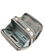 Color:Grey - Image 3 - Savoir Collection Grey with Print Leaf Shoulder Strap Travel Beauty Case
