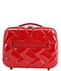 Color:Red - Image 2 - Savoir Collection Quilted with Floral Strap Travel Beauty Case