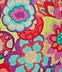 Color:Multi - Image 3 - Alivia Stretch Cotton Floral Print Square Neck Sleeveless Contrast Stripe Silk Straps Mini Sheath Dress