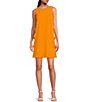 Color:Florida Orange - Image 1 - Arlette Boat Neck Sleeveless Side Bow Detail Sheath Dress