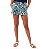 Color:Multi - Image 1 - Corbin 2 Mid-Rise Nautical Print Pocketed Shorts