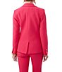 Color:Hibiscus - Image 2 - Harlie Notch Collar Long Sleeve Button Front Blazer
