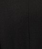 Color:Black - Image 3 - Keshi Stretch Woven Asymmetrical Twist Neck Short Sleeve Midi Sheath Dress