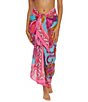 Color:Multi - Image 1 - Meilani Floral Self Tie Pareo Swim Cover-Up