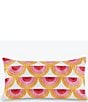 Color:Pink/Orange - Image 1 - Sunburst Scalloped Embroidered Rectangular Pillow