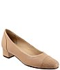 Color:Nude Snake - Image 1 - Daisy Leather Snake Print Cap Toe Pumps