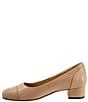 Color:Nude Snake - Image 4 - Daisy Leather Snake Print Cap Toe Pumps